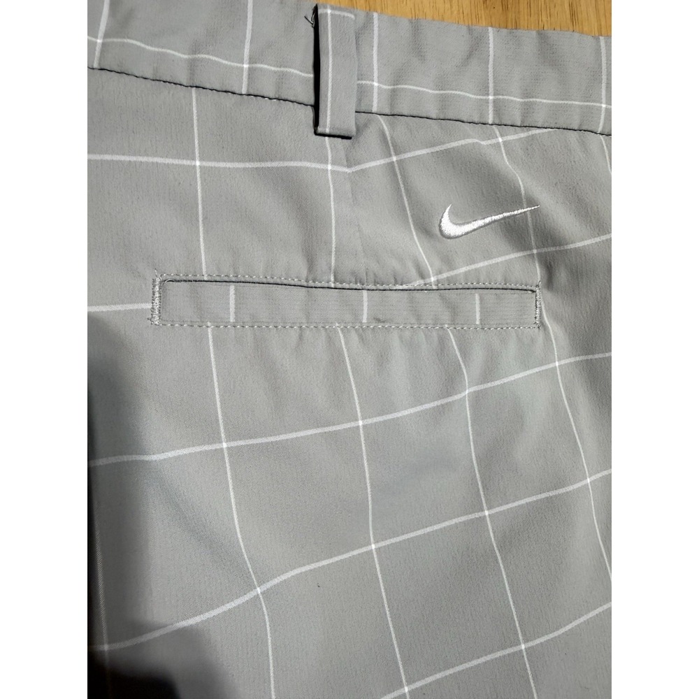Nike Golf Dri-FIT Pants Mens 38x30 Gray Windowpane Plaid Tour Performance - Picture 7 of 8